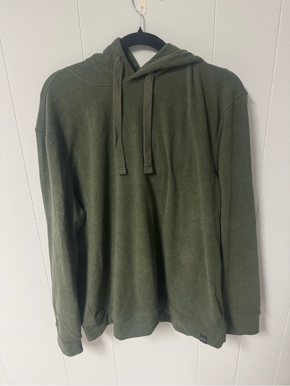 Men's Olive Green Hooded Pullover Shirt